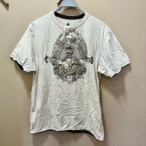 Helix White Graphic Short Sleeve Men’s Tee Size Medium